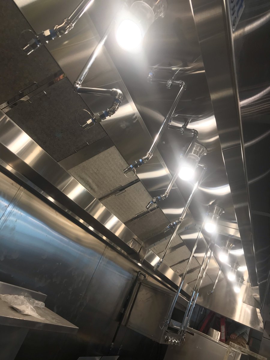 Z_Ventilation's tweet photo. The @KasonIndustries lights are on, the @WoolguardHF Filters are in, and #KitchenSocial is starting to look ready for action! 

#hood #filters #commercialkitchen #ventilation https://t.co/7AbXTunMGF