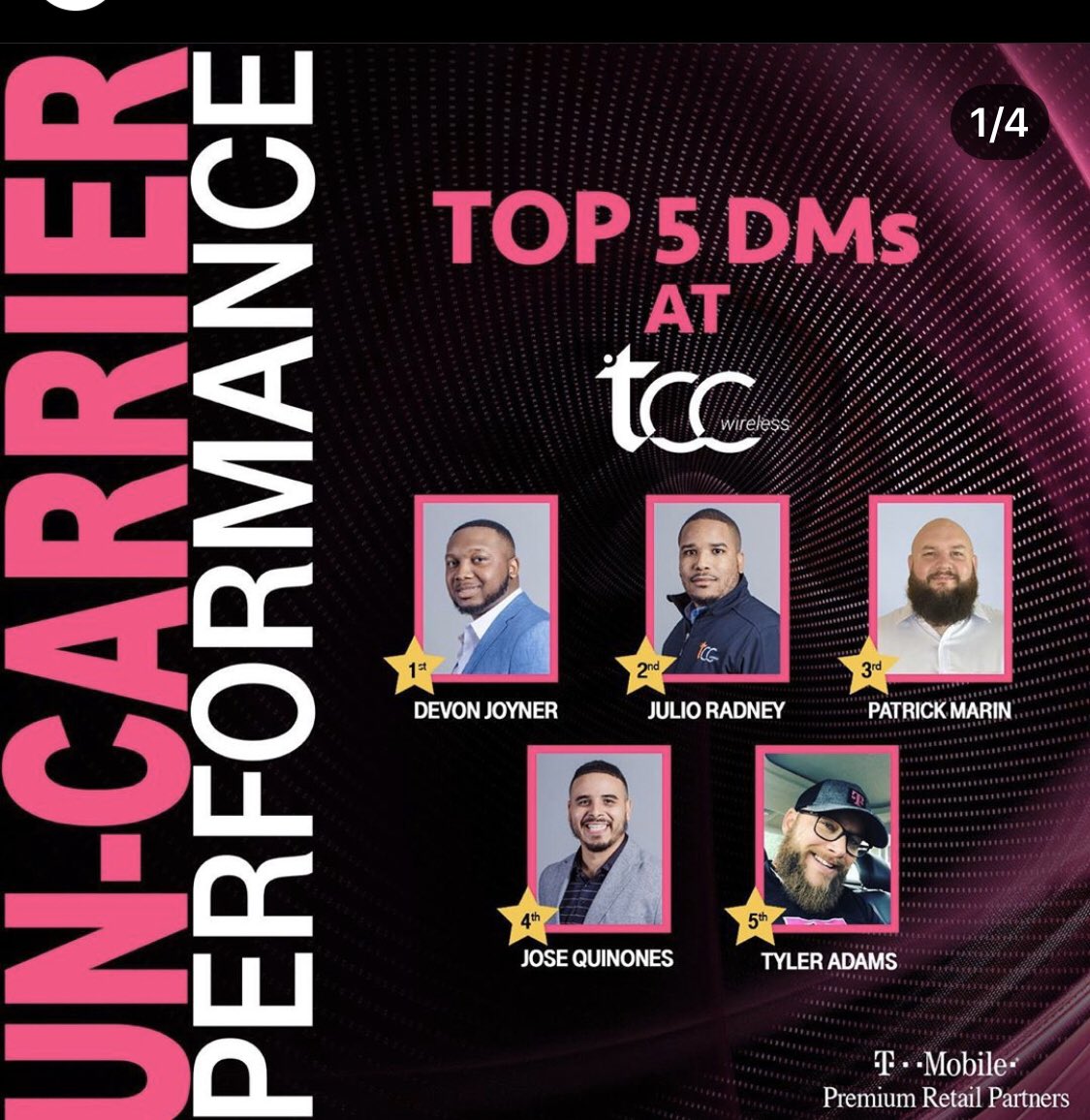TCCMobile's tweet photo. Congratulations to our Weekly Top Performers !! #hustle #tccchallenge #WINNER #TuesdayThoughts #TMobilemvp https://t.co/v0kCa6mWdx