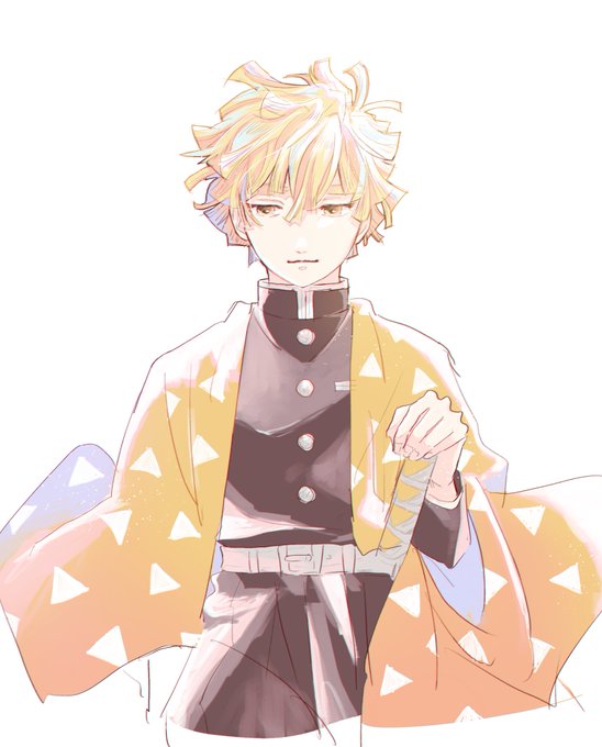 ﾁｬﾐさんがTwitterに投稿した我妻善逸(鬼滅の刃)のイラスト。