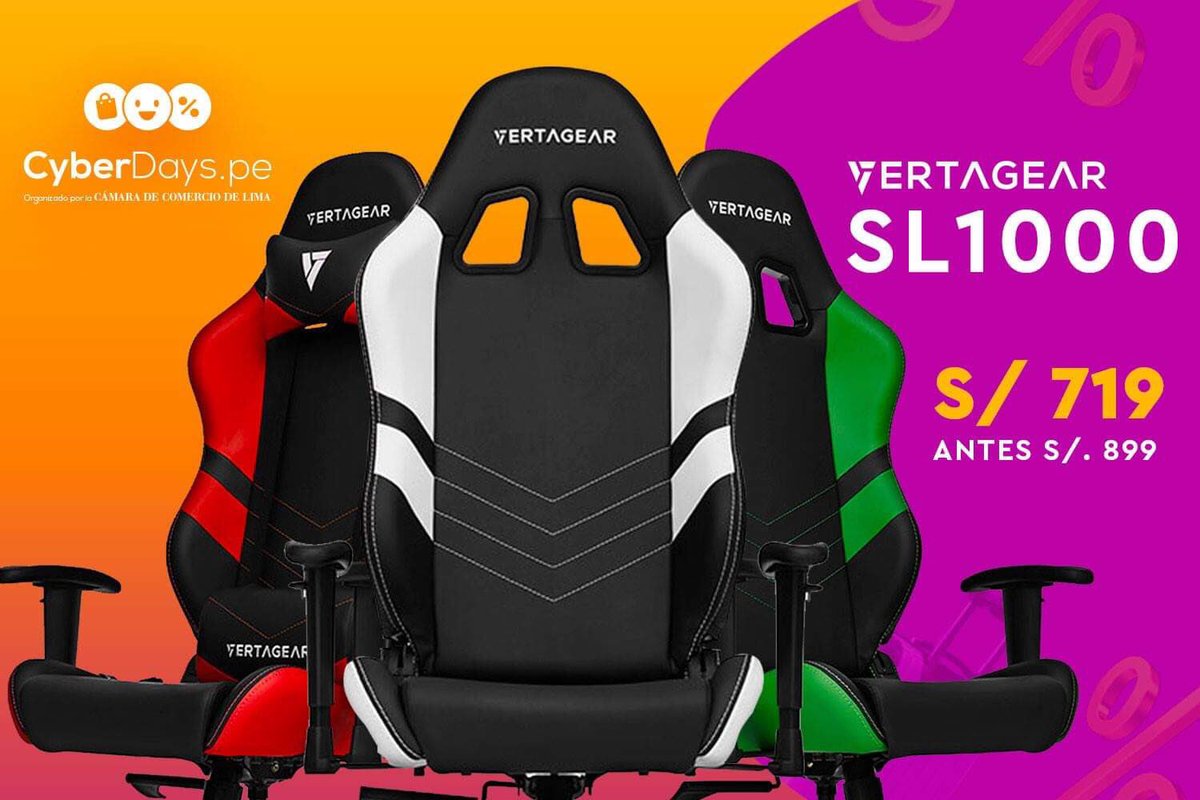 ¡ATENCIÓN PERÚ!
¡Ya no tienes excusa! ¡Adquiere tu silla SL1000 al menor precio! Aprovecha los Cyber Days.
#vertagearlatam #comodidad #sillagamer #cyberdays #gamer #gaming #videogames #sl1000