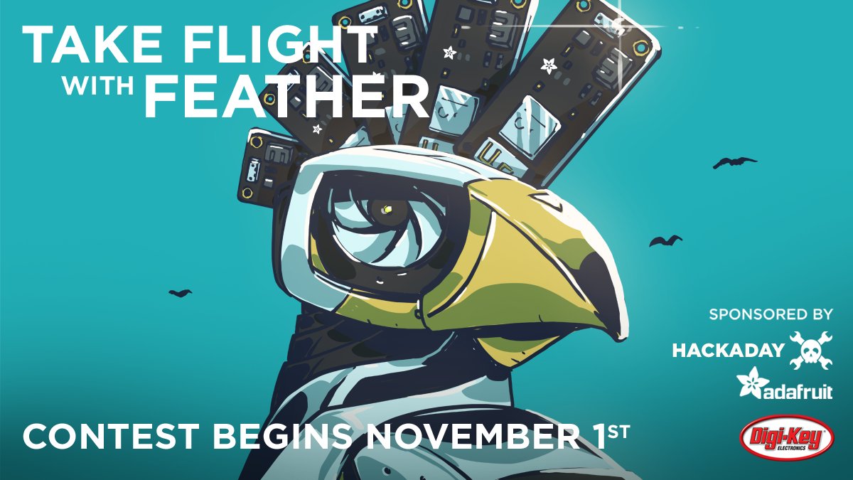 hackaday's tweet image. 🦅🔧The @Adafruit Feather is for #microcontroller development, @Particle, @Sparkfun, and @seeedstudio are producing Feather-compatible devices. For the #feathercontest , we’re looking for the cool, the useful, the insane, and the practical  &amp;gt; bit.ly/2oE7sr2