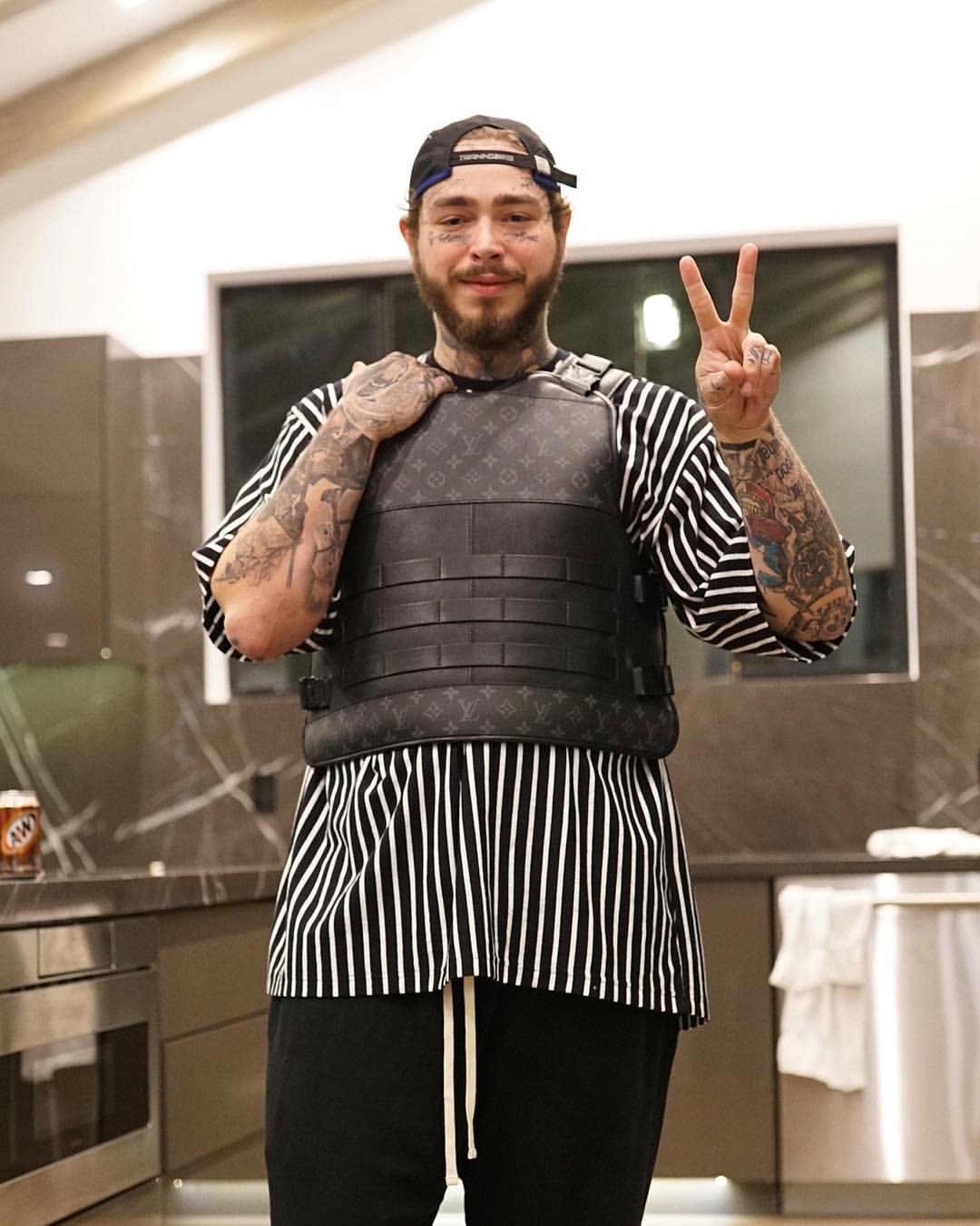 Open Source Defense on X: @jonst0kes Post Malone's plate carrier is  literally Louis Vuitton.  / X