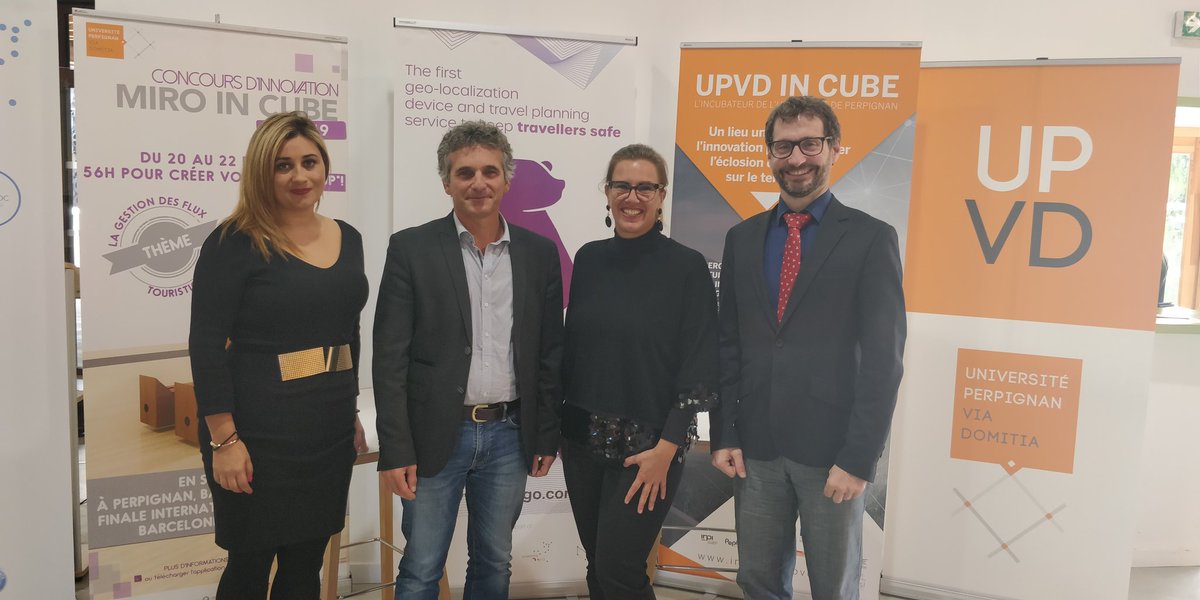 programmemiro's tweet photo. Nous avons le grand plaisir d'accueillir à @upvd1 #UPVDINCUBE 🌍🐻@kenaigotravel, équipe lauréate du Prix Eurorégional d'Innovation Touristique #MIC19 pour le lancement de leur start-up. Toutes nos félicitations pour ce magnifique projet et le travail accompli ! https://t.co/OdHl5VsiqJ