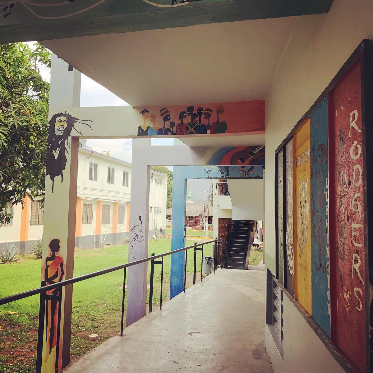 Some of the lovely murals at Mico University College in Kingston. Jamaica #mural #art #college #jamaica #education #artsenvoy #exchangeourworld