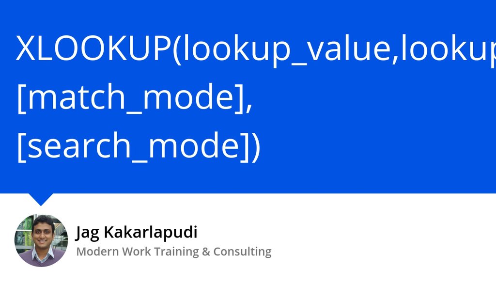 JagKakarlapudi's tweet image. Announcing XLOOKUP in Microsoft Excel lttr.ai/Jse4 #Office365 #ExcelBlog #MicrosoftExcel