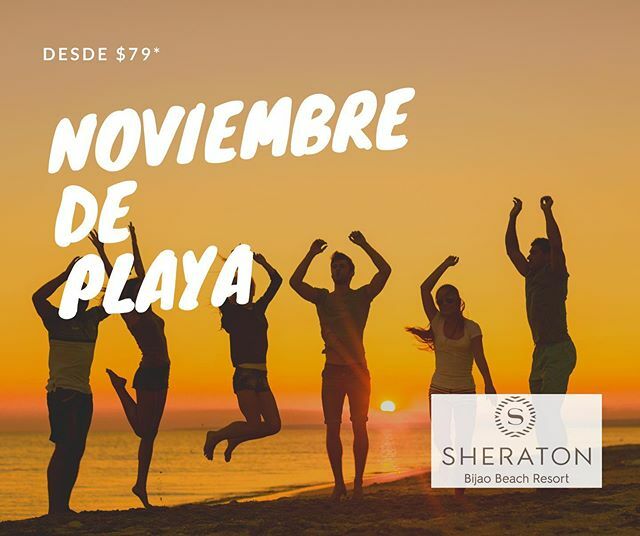 Turismo507pty's tweet photo. Noviembre de Playa 🏝 
Disfruta todo incluido desde $79 por persona de domingo a viernes en el Sheraton Bijao Resort⛱⛱🚩Tarifa de sábados $105
🚩niños de 0 a 5 GRATIS
☎️833-8474
📱6379-1771
=========================
.
.
.
 #turismo #travel #viagem #v… https://t.co/Z6VuD6BYqh https://t.co/bWiymcZTYb