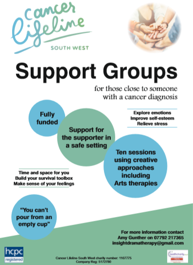 Please RT...Don't miss out on this valuable fully funded opportunity for individuals who are close to someone who has cancer #cancer #supportgroups #creativetherapy