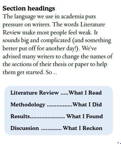 ithinkwellHugh's tweet photo. New chapter titles
Lit review - What I read
Method - What I did
Results - What I found
Discuss - What I reckon
From: #TurbochargeYourWriting 
Available from our bookshop: https://t.co/O5YdJ1lF8t
Use the code turbo25 for a 25% discount for November. https://t.co/r48JLjxtlX