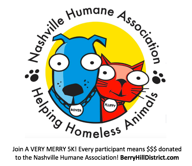 ShopBerryHill's tweet photo. Tis the season for all things merry -- especially 5Ks! Come run, walk or roll* in Berry Hill on Nov 9th with A Very Merry 5K. Part of the proceeds going to Nashville Humane Association. SIGN UP HERE! https://t.co/SQN8jZmohv https://t.co/DUIvLvrw6T