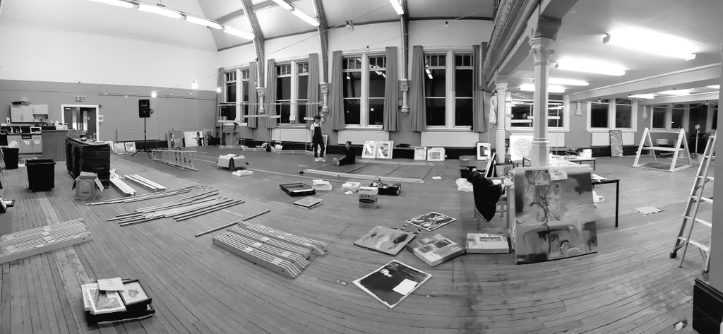 sac32uk's tweet photo. Some epic progress on day one of installation. Go team @sac32 🙌🙌

Can't wait to show you all at the opening on Friday 8th at @StretfordPHall

#SAC32 #volunteer #community #exhibition #stretfordpublichall #manchesterartscene #manchesterartists https://t.co/ikTLrDlnBF