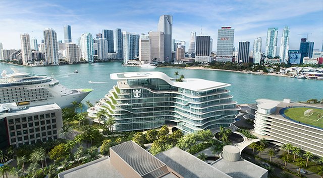 HOKNetwork's tweet image. The design of @RoyalCaribbean's new headquarters at @PortMiami is one of a host of new projects that "push the limits of utilitarian architecture, creating a line of distinguished buildings on downtown Miami’s doorstep." miamiherald.com/news/business/…