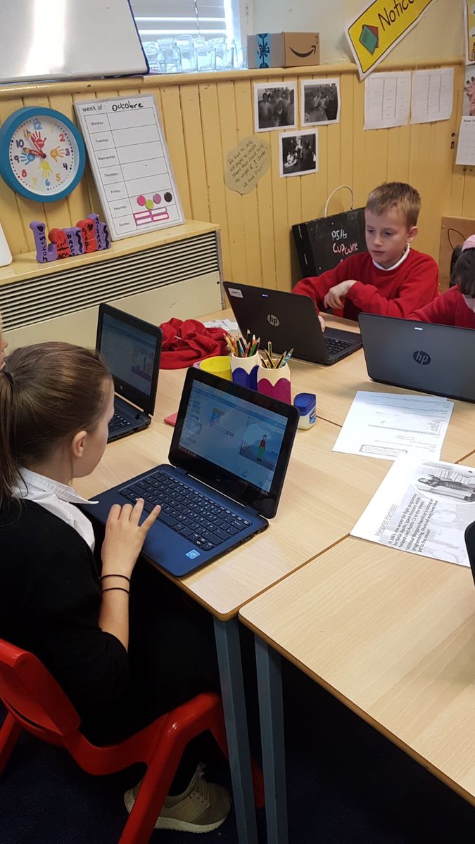 LadybankPS's tweet photo. Miss Miller was teaching P5/6 how to create their own coding sequences today! #digitallearning #tocodingandbeyond https://t.co/T7wsYPV6sI