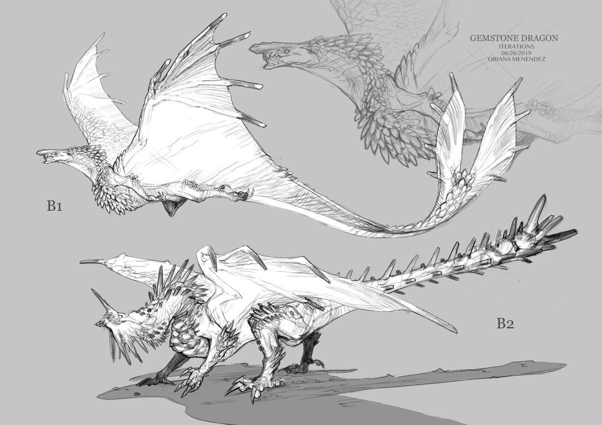 Had the pleasure of working with @helloMCDM on their Kingdoms & Warfare kickstarter!

Here are some concepts for Gemstone dragons. 