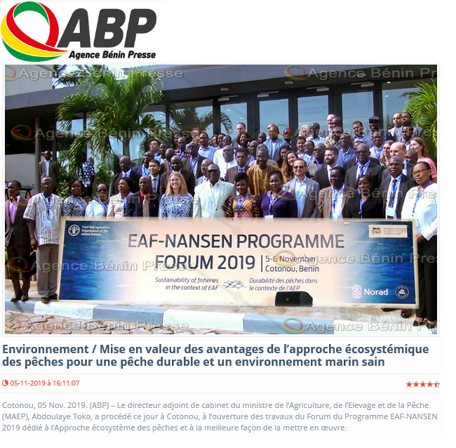 agata_mrowiec's tweet photo. Le Bénin est l'un des pays qui a bénéficié de soutien du Programme #EAFNansen, et qui l'a accompagné dans une meilleure compréhension de ses pêcheries maritimes. #EAFNansenForum2019
L'article complet par @Abpbj 👇https://t.co/8OtJpgmGYU https://t.co/mcmCzPm5vM