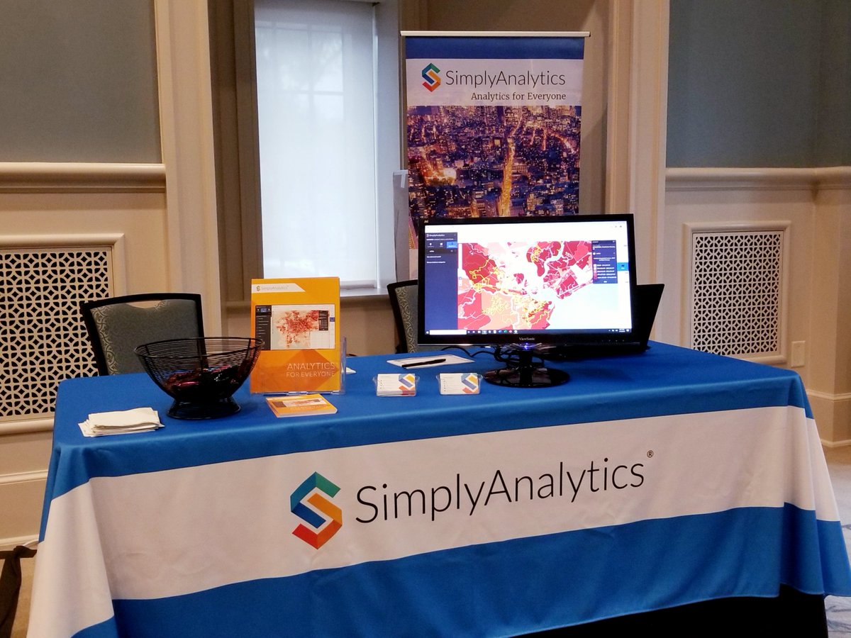 SimplyAnalytics's tweet image. #SimplyAnalytics is at the @chsconf today (11/5) at Table 41 until 6pm EST. Please come by and say hi! #datasayswhat #ChsConf2019