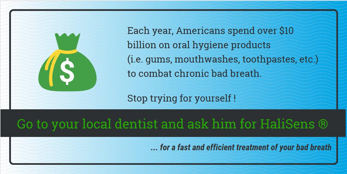 ai_halisens's tweet photo. Over $10 billion 💸only for #dental/#oral/hygiene #oralhealth products - fighting #badbreath #halitosis.

Stop trying for yourself and ask your #dentist for #HaliSens. For a fast and efficient treatment of your problems.

That way you can save real money 💰😎👍 https://t.co/kRXTlm1vHn
