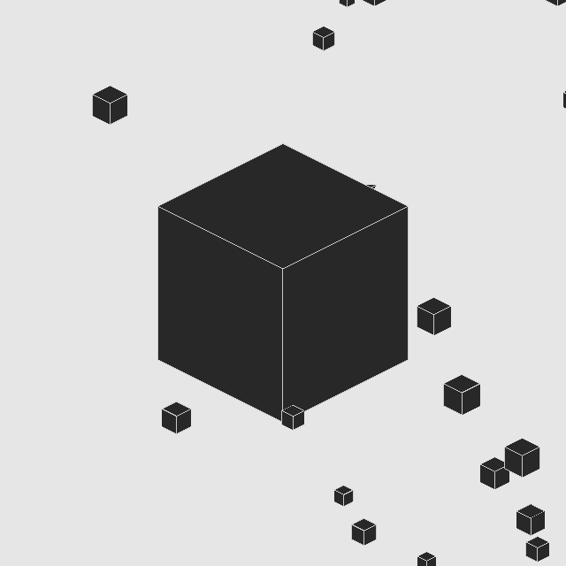 BenDexterCooley's tweet photo. 3d shapes yesterday for #codevember. went with a very literal interpretation: a big cube, relative to some smaller random cubes. also had some fun results when my 3d cube broke!
#codevember2019 #creativecoding #generativeart #webgl #p5js #openprocessing https://t.co/FWk4Se28Yt