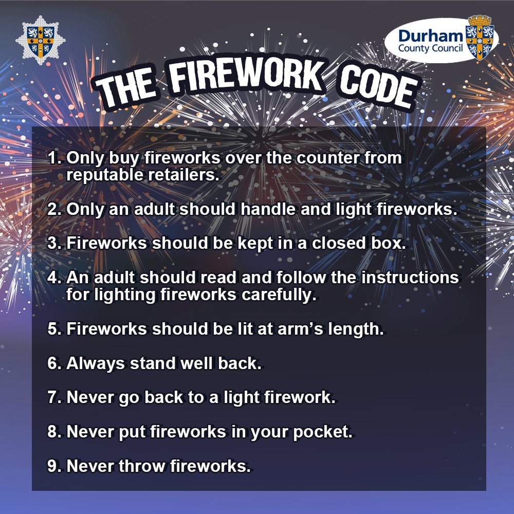 CDDFRS's tweet photo. We hope you all have a fantastic Bonfire night folks! Follow the #FireworkCode to #StaySafe
#BetterBonfireNight https://t.co/Hjt2gzkvfY