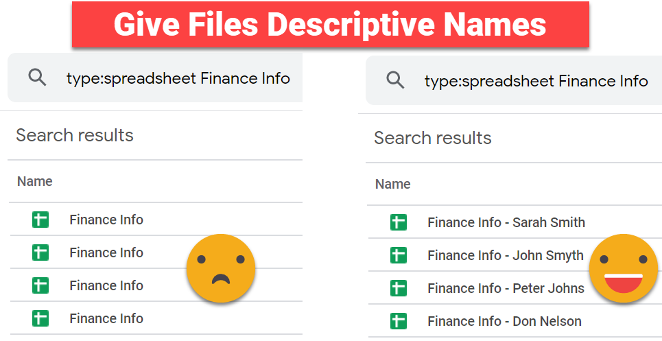 TheSheetsGuy's tweet photo. 👍 Google Sheets Tip:

Give your spreadsheets descriptive names so your next Google Drive search result doesn’t include 12 spreadsheets with the name ‘Finance Info’. Your future self will thank you!

#GoogleSheets #SheetsTip 🍻 https://t.co/MtSz9J2Pf5