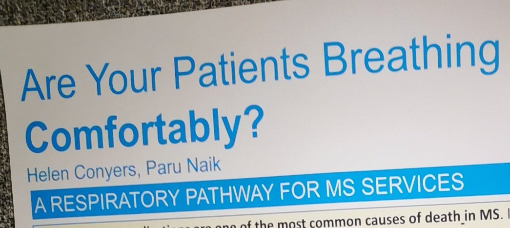 claireRcook's tweet image. Therapists in MS (TIMS) were raising awareness of the importance of #respiratory care for people with #ms

They advocate the use of peak cough flow as a simple inexpensive way to monitor function, something which can easily be implemented into practice! #mstconf #neurophysio