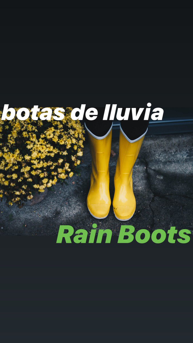 Cuando hace llueve afuera, Mantén la calma y usa.....  
when it is raining outside, keep calm and wear.....