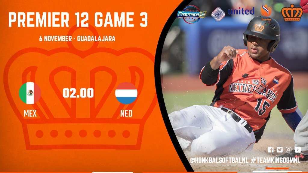 Voor de nachtbrakers in Nederland en de fans in het Caribische deel van het Koninkrijk: de link naar de live stream voor de laatste wedstrijd van #TeamKingdomNL tijdens deze #Premier12 tegen Mexico. buff.ly/2pAa1Ln