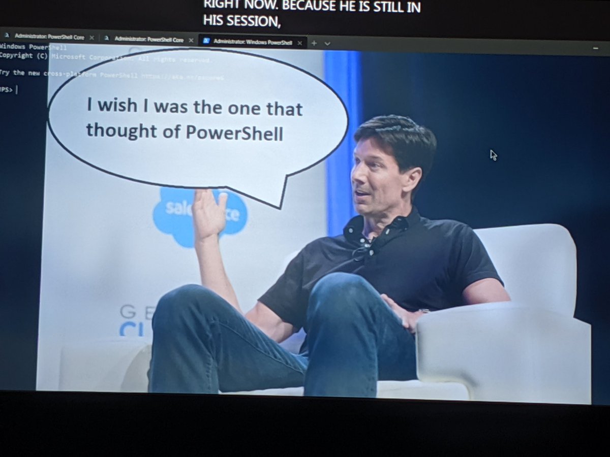 NateITAdmin's tweet image. Powershell Unplugged with @jsnover and @theJasonHelmick. Featuring great context starring @markrussinovich #MSIgnite