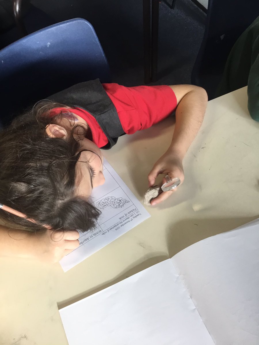 Today we investigated different types of rocks and drew our close up observations... we felt like rock detectives,