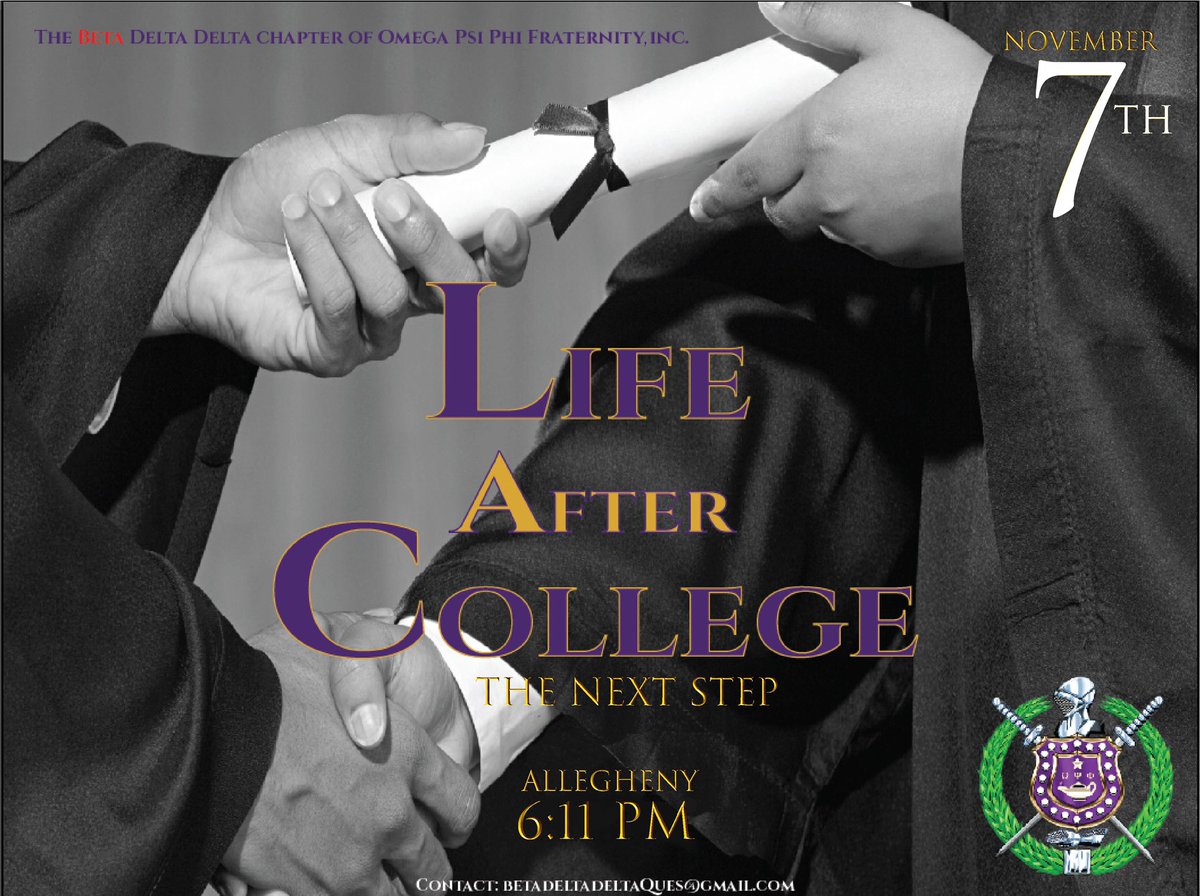 This Thursday, come out and join us as we discuss life post grad and how to use resources to limit post-grad depression and the next steps after graduating.
