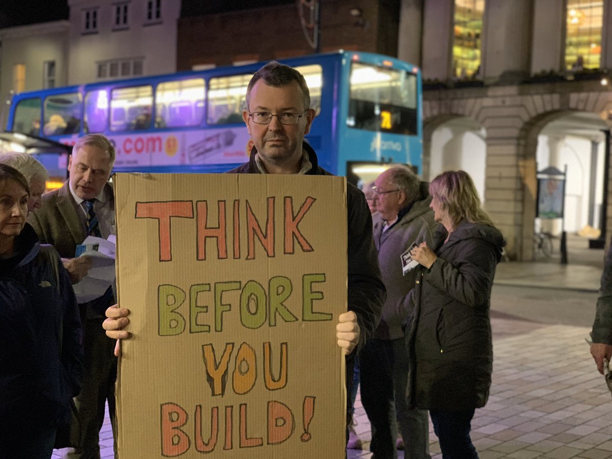_gajarvis's tweet photo. .@jpurle .@DownsMail .@KentMessenger .@kentlivenews .@bbcsoutheast .@itvmeridian #ThinkBeforeYouBuild protest outside #Maidstone Town Hall against the proposed development of a 15 storey, 281-block of flats. 5,500 signatories to our #petition. https://t.co/HFuNN7XKtt