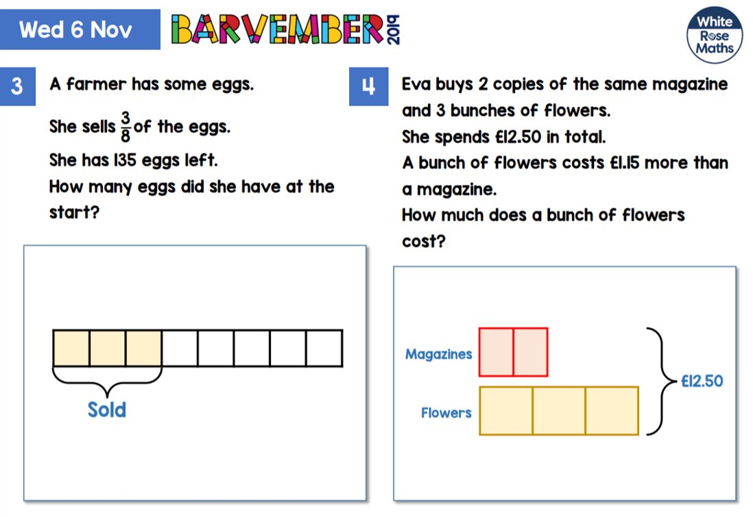 White Rose Maths on Twitter "🎉 Good luck with tomorrow’s Barvember