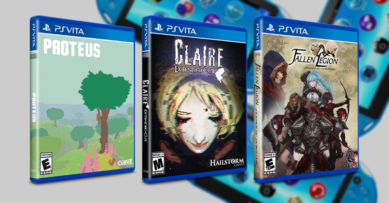 Limited Run Games Games 21 23 Are Proteus Claire Extended Cut And Fallen Legion Flames Of Rebellion We Re About A Quarter Of The Way Through Our Vita Collection What Are You