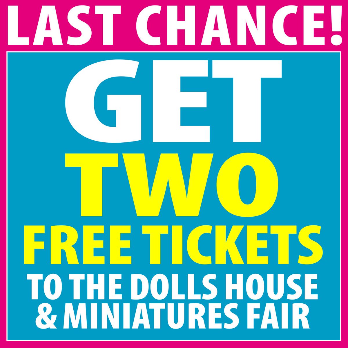 Want TWO free tickets to the York Dolls House & Miniatures Fair, 30 mins early entrance, hot drink on arrival, entry into a prize draw PLUS 10 issues of @DHMSmagazine?! Well LAST CHANCE to sign up to the mag here: wwwdhmsmag.uk/2YORKTICKETS #FantasticOffer #miniatures