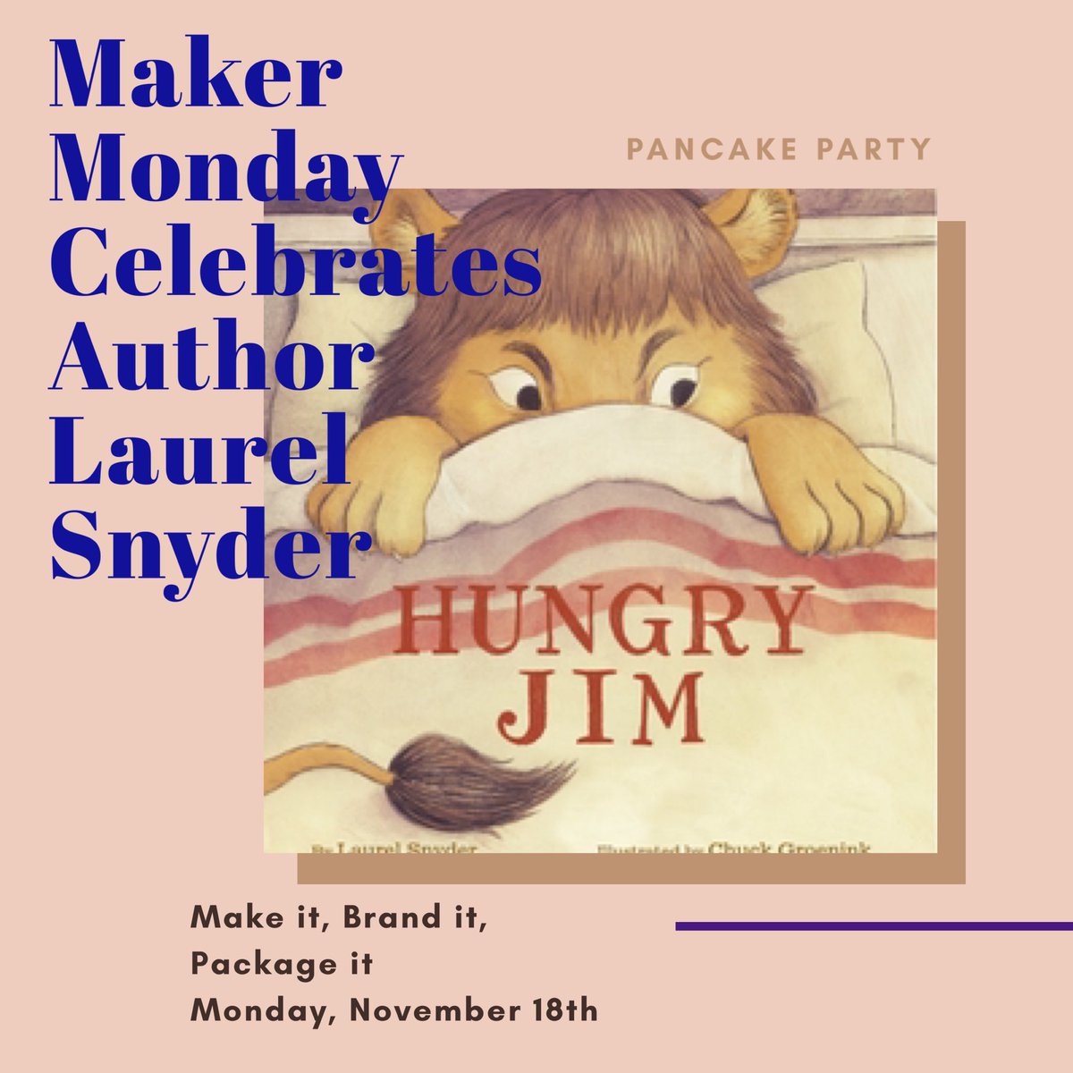 21stStacy's tweet photo. Can’t wait for this! Be sure to order a copy of her book by Monday #makermonday @LaurelSnyder #davisk #davis1 #davis2 #davis3 #davis4 #davis5  @Davis_Academy #tlchat #futurereadylibs https://t.co/q3CD0TAWPP