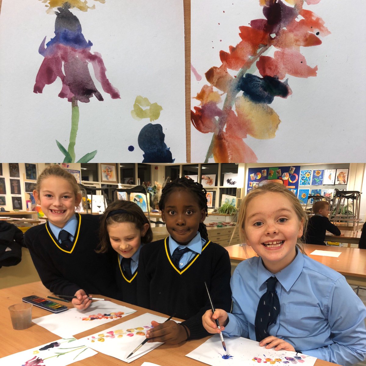 Our junior boarders had a watercolour lesson this evening with Mrs Casey. #creative @ForemarkeArt  #inspiredbycolour #everychildisanartist #relaxation