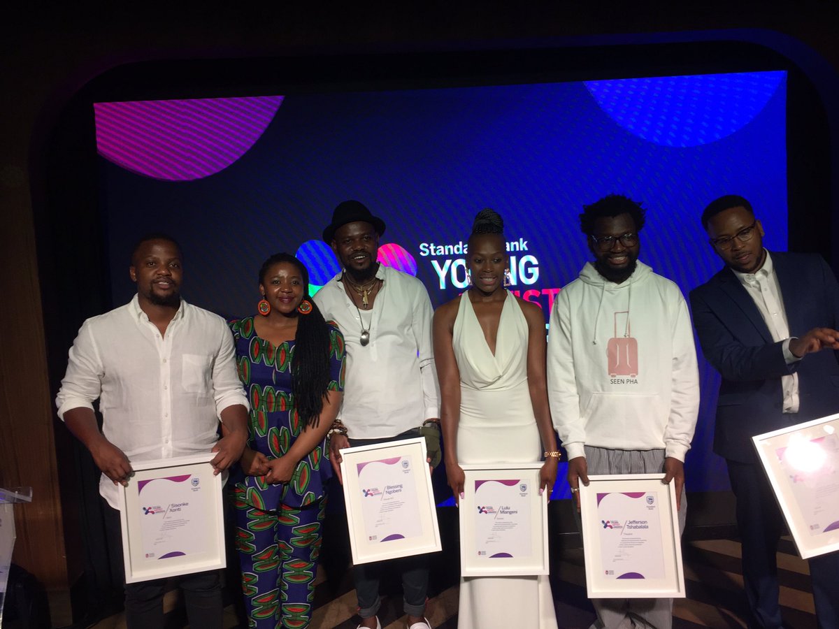 Our Exec Producer Nobesuthu Rayi and the 2020 Standard Bank Young Artists! Look forward to working with you #SBYA2020 #NAF2020