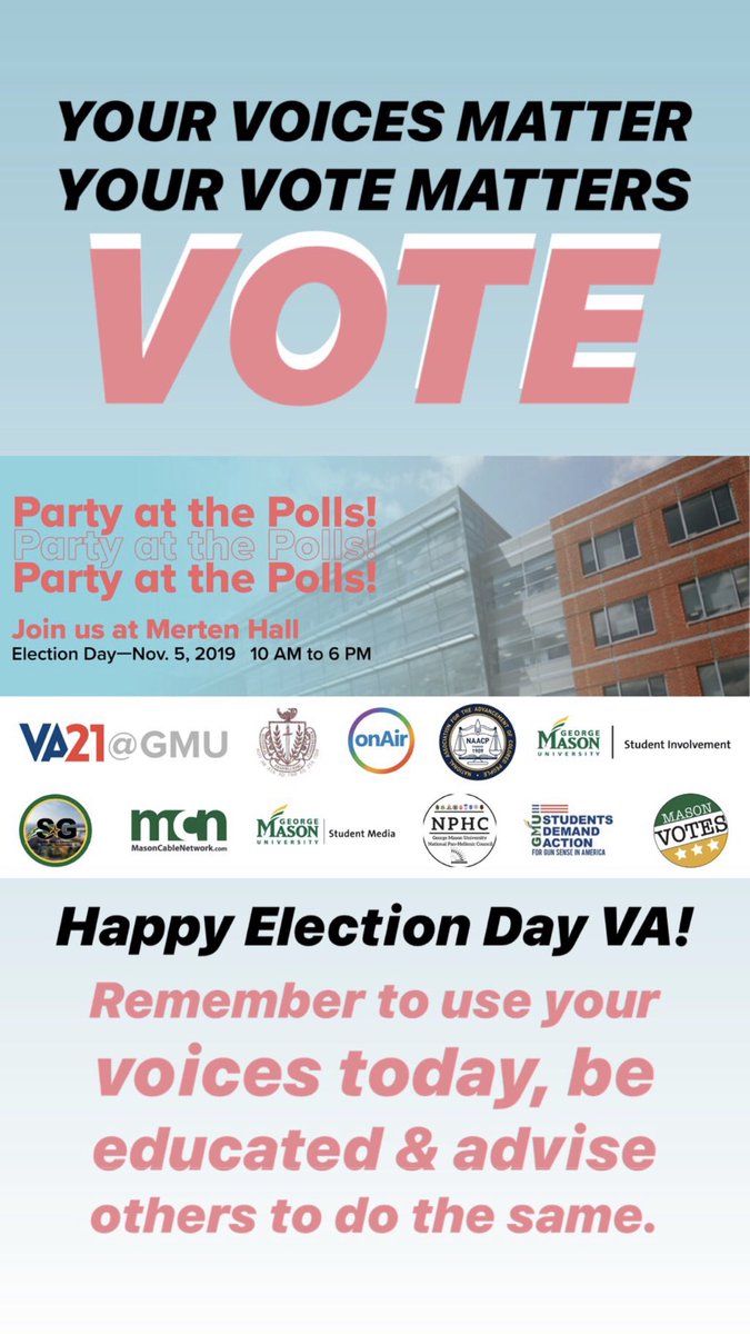 Happy Election Day VA <a href="/gmupanhellenic/">Mason Panhellenic</a> !🗣