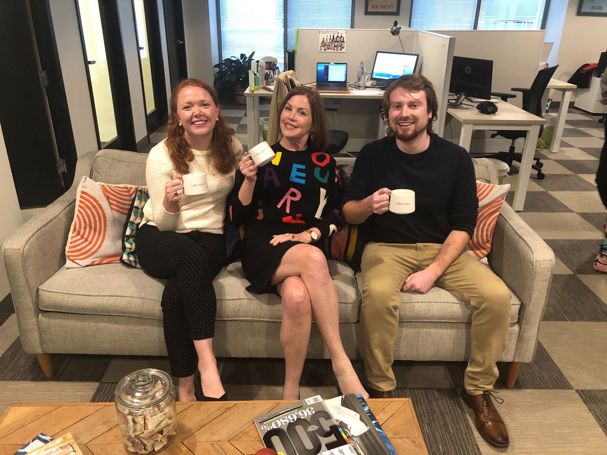 GlenEchoGroup's tweet photo. Happy #NationalRedheadDay to three fiery Glen Echo Groupers @anne_keeney, @mauracorbett & @FarryConnor! Weβre celebrating the special day by taste-testing @AlchemistDCβs new cold brew flavors for the office #becaffeinated https://t.co/MtjE18ekum