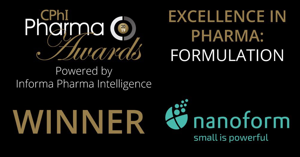 247BIOPHARMA (@thehubdailynews) on Twitter photo Well done to <a href="/NanoformF/">Nanoform</a> for winning the award for Excellence in Pharma: Formulation with Controlled Expansion of Supercritical Solutions (CESS) Small is powerful! @CPhIWW #CPhIAwards <a href="/chrisdjones80/">Christian Jones</a> <a href="/NotchCom/">Notch Science Marketing</a> Well done to <a href="/NanoformF/">Nanoform</a> for winning the award for Excellence in Pharma: Formulation with Controlled Expansion of Supercritical Solutions (CESS) Small is powerful! @CPhIWW #CPhIAwards <a href="/chrisdjones80/">Christian Jones</a> <a href="/NotchCom/">Notch Science Marketing</a>