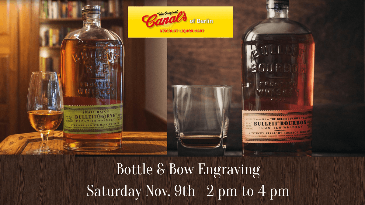 CanalsBerlin's tweet image. Great unique gift!  This Saturday!
More info ow.ly/RhJg50x2QVg
#BulleitRye #BulleitBourbon #2Sizes
