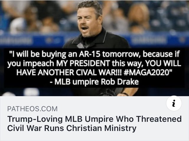Deeliberatrix's tweet image. How do the #trump worshipping Ricketts feel about this violent member of the #trumpcult? Do y’all think #RobDrake belongs @MLB?