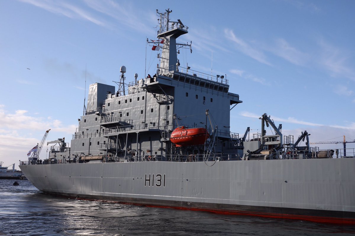 MODGibraltar's tweet photo. Ocean survey vessel HMS Scott departed #HMNB #Gibraltar earlier today. The 13,500 tonne @RoyalNavy ship had been alongside in the #Naval #Base for a Fleet Time Support Period. Looking forward to your next visit already. @GibdockLtd @ComdJFC_UK @HMNBDevonport https://t.co/cl9taME6if