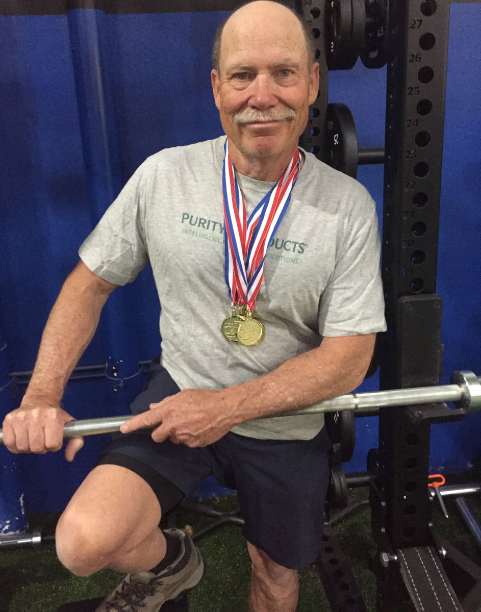 Meet #PurityChampion Chet Myers. Nearing 70 years old, he is still thriving as a competitive weight lifter. Myers supplements with our AstaFX® and Organic Protein Smoothie™ to help reach his goals. 🏋️‍♂️🏅
