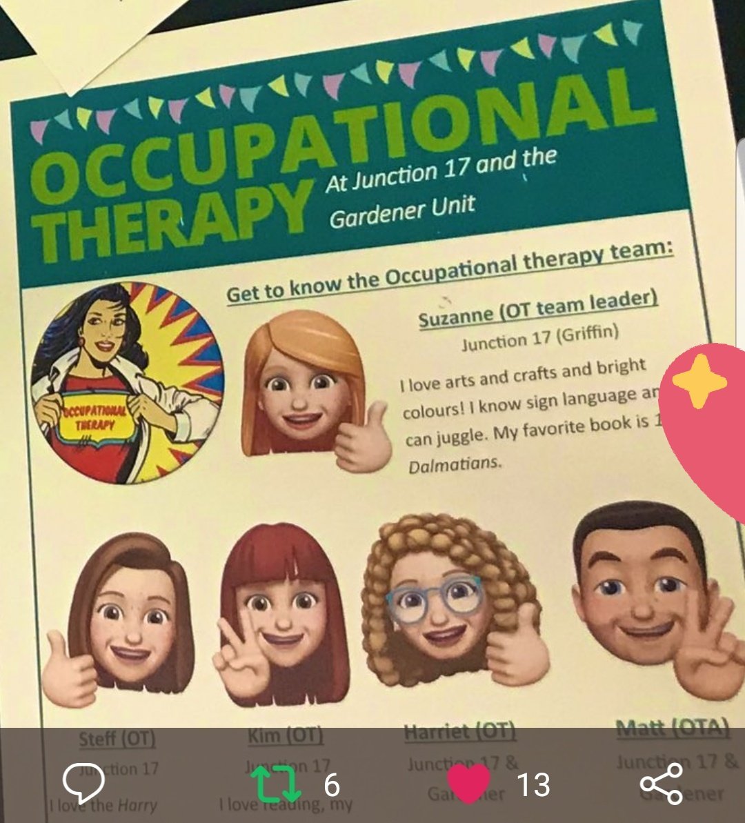 Love our occupational therapy team emojis @GMMH_NHS #gmmhot #CAMHS #OccupationalTherapyWeek