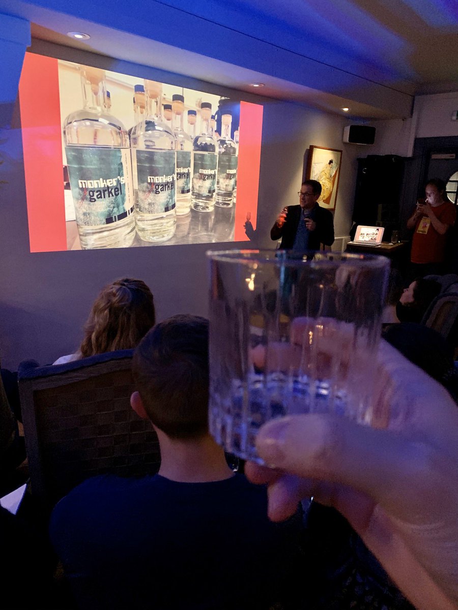 wearestudiovine's tweet photo. Cheers 🍸 We’re at the launch of @andcircumstance AI created Gin - World First! With the help of AI legends @wearetinygiant #btf2019 https://t.co/ahlC6QeMW2