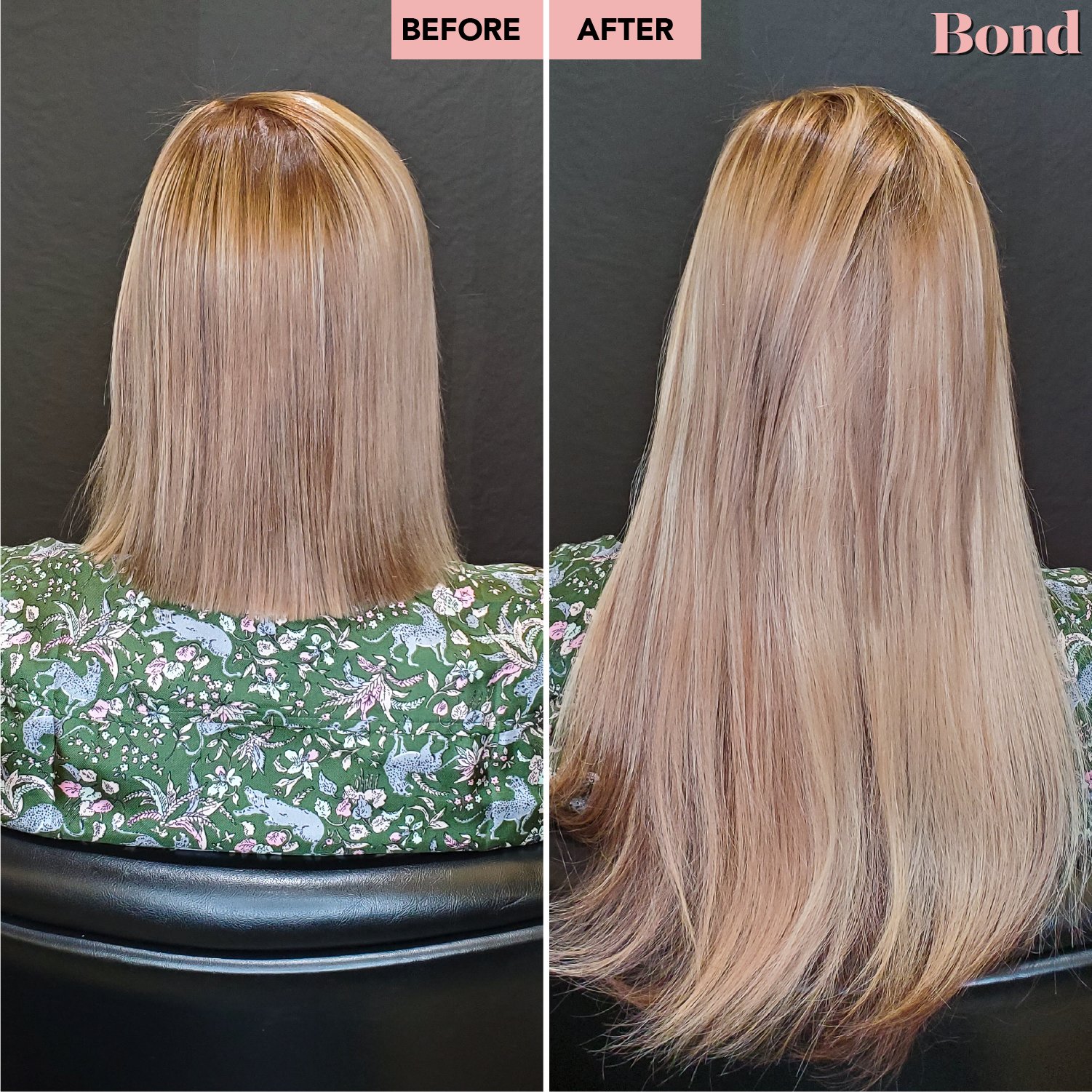 Bond Hair Bar on X: “Before + After Blonde Hot Heads Tape-In