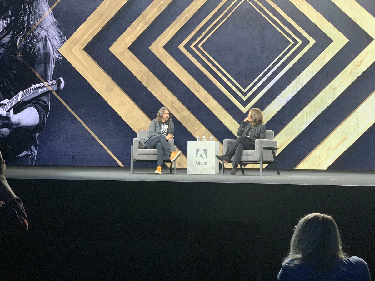 The one and only Dave Grohl at #AdobeMAX: “There is no right or wrong when it comes to creativity”.