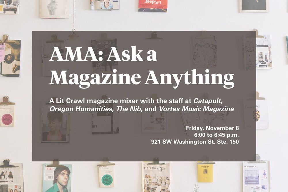 vrtxmag's tweet photo. We're excited to be part of @literaryarts #PDXBookFest and the @LitCrawlPDX on Friday! Join us + @orhumanities @thenib @CatapultStory for Ask a Magazine Anything ⏩ https://t.co/I1VYXhhRPG

Then catch @shespeakseasyy talkin' She Can Really Lay It Down 🎸🤘 https://t.co/EX3kloun7i https://t.co/MzZaNEaesF