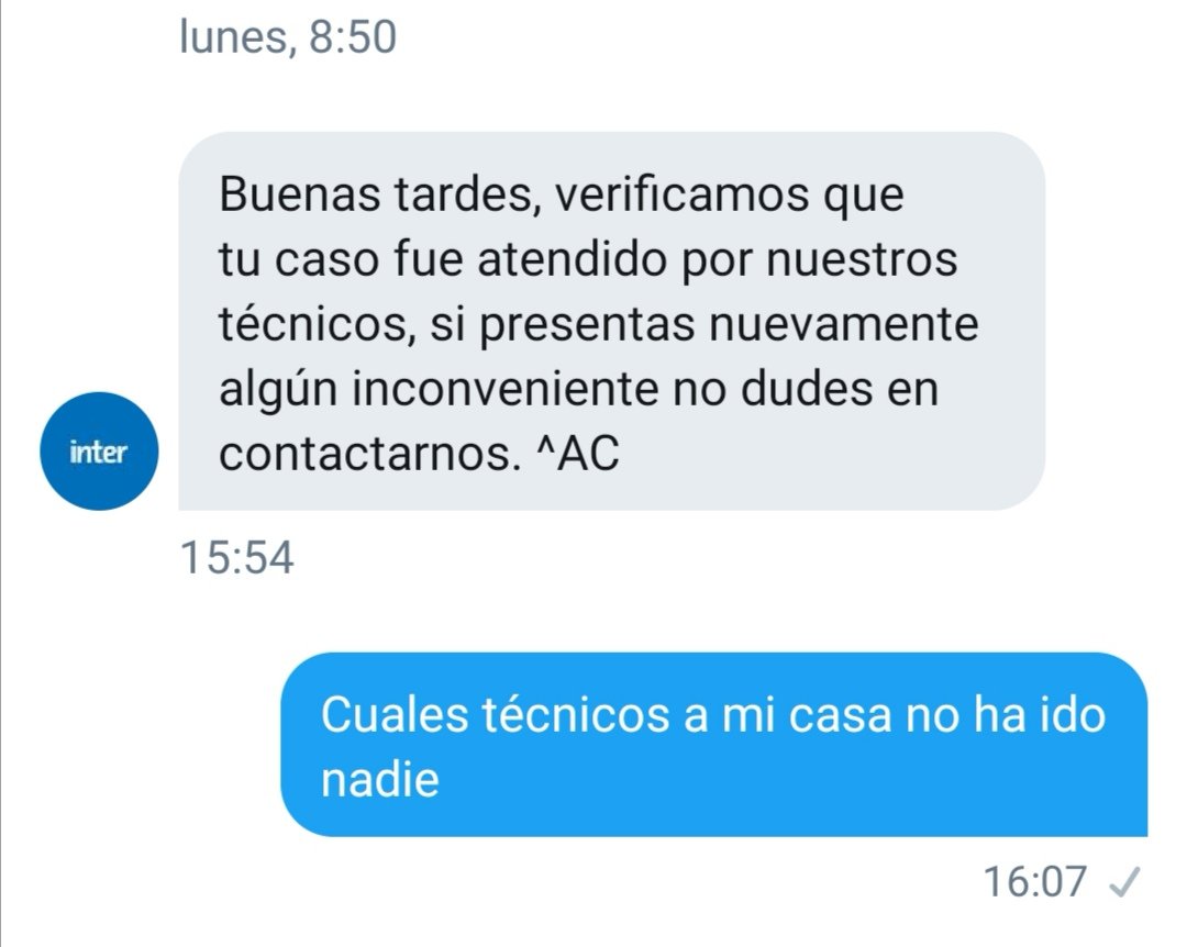 SharlemR's tweet photo. No srs @InterCliente @TuMundoInter uds no han atendido nada yo sigo sin servicio de Internet. Estafadores, descarados, mentirosos. https://t.co/DdvEqNTE2H