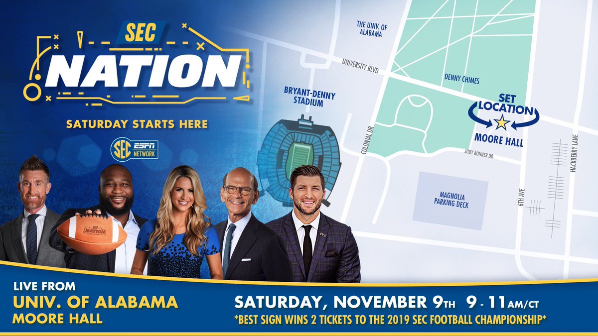 We can’t wait for game day! Retweet this to help us win the opportunity to meet the crew🏈‼️🤩 #SECNation